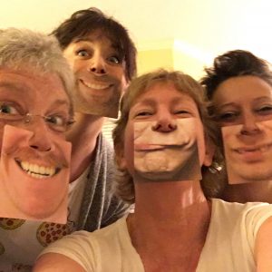 Fun with author friend Janet Sheppard Kelleher (left), author of "Big C, little ta-ta" and her daughter (2nd from left) and another friend (right). Yours truly is snapping the selfie!