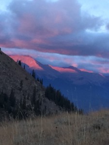 Dawn in the Rocky Mountains, hunting day 2 up Weston Pass.