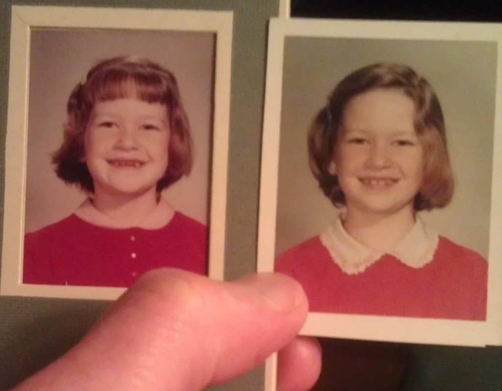 School photos...my hair never got much longer than this.