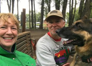 Chillin at the Gunnison KOA dog run.