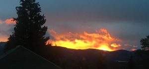 Sunset over Leadville mountains and Turquoise Lake.